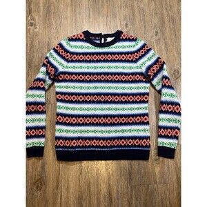 Vineyard Vines Women's XS Lambswool Cashmere Sweater Fair Isle Crew Neck